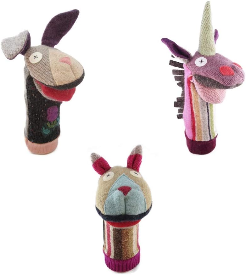 Cate Levi Hand Puppet Set of 3 - Bunny Cat Unicorn
