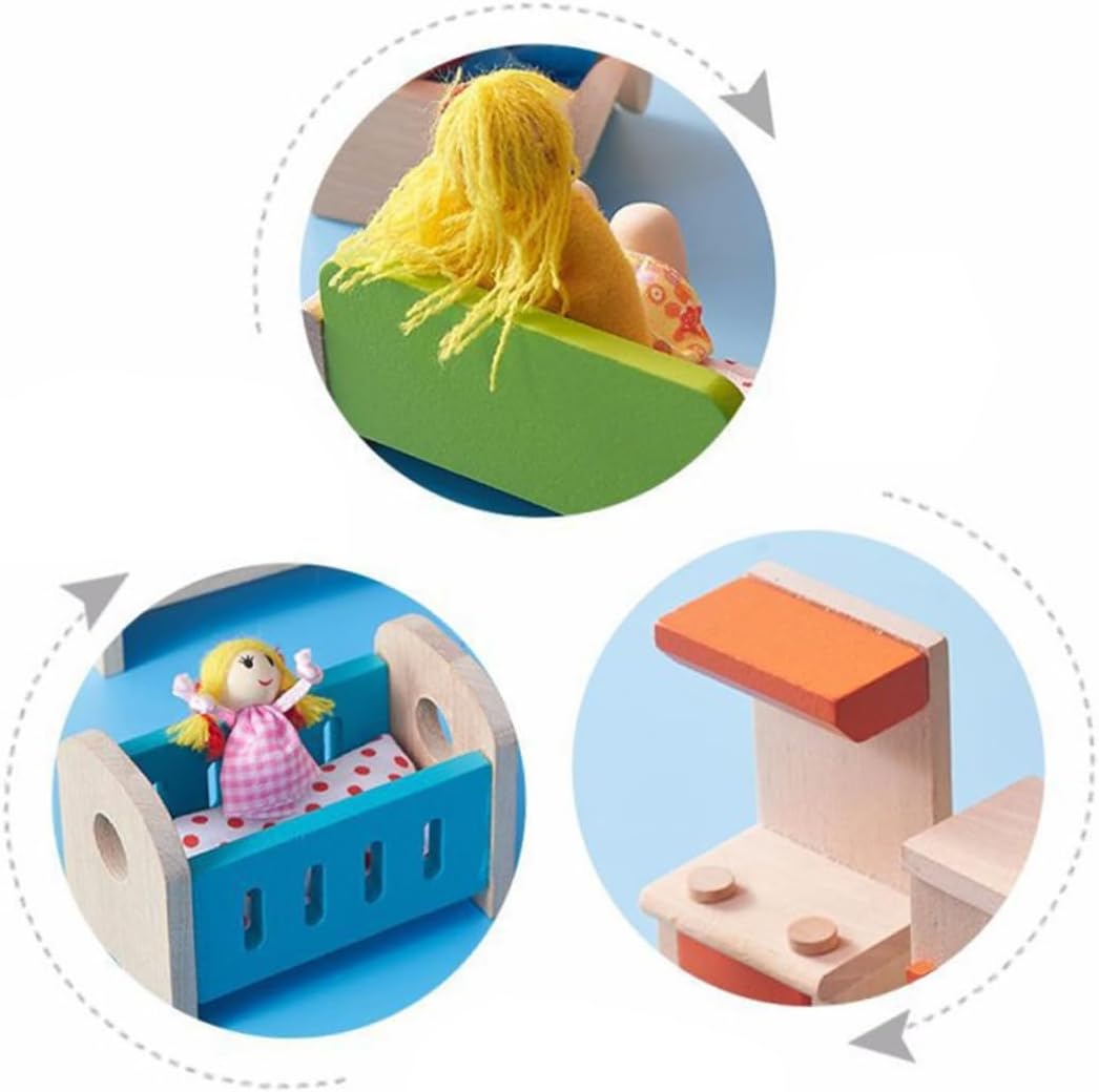 Gogogmee Educational Wooden Mini Furniture Set for Kids