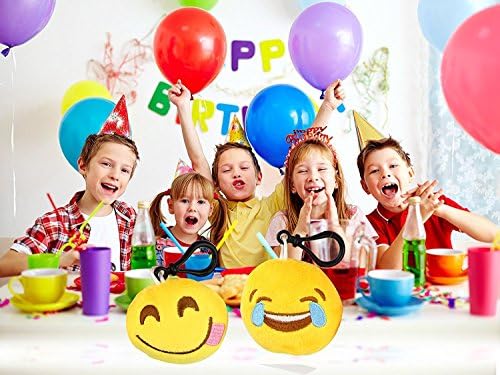 Dreampark 64 Pack Mini Plush Emoticon Keychains