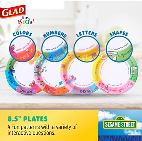 Glad for Kids Sesame Street Paper Plates 48ct