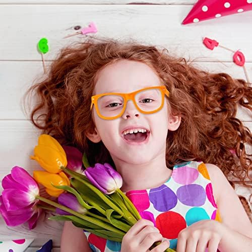SUNOVELTIES 12 Pack Kids No Lens Neon Glasses