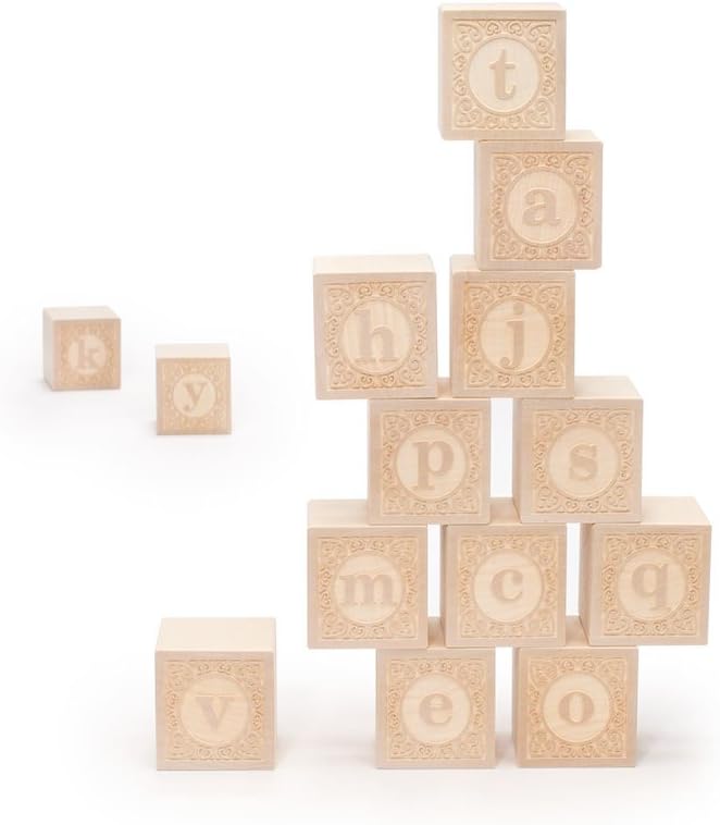Uncle Goose Lowercase Alphabet Blocks Made in The USA