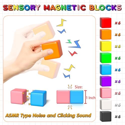 54PCS Magnetic Blocks for Kids Ages 3-5