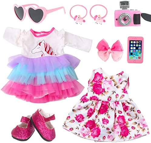 ZNTWEI 145 Inch Black Baby Doll with Clothes and Accessories Set
