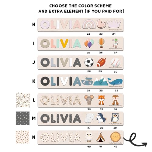 Custom Name Puzzle Wooden Nursery Sign Toddler Gift