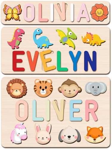 Personalized Name Puzzle with Custom Blessing for Toddlers