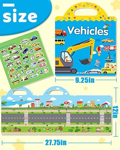Benresive Reusable Sticker Book for Toddlers 2-4 Years