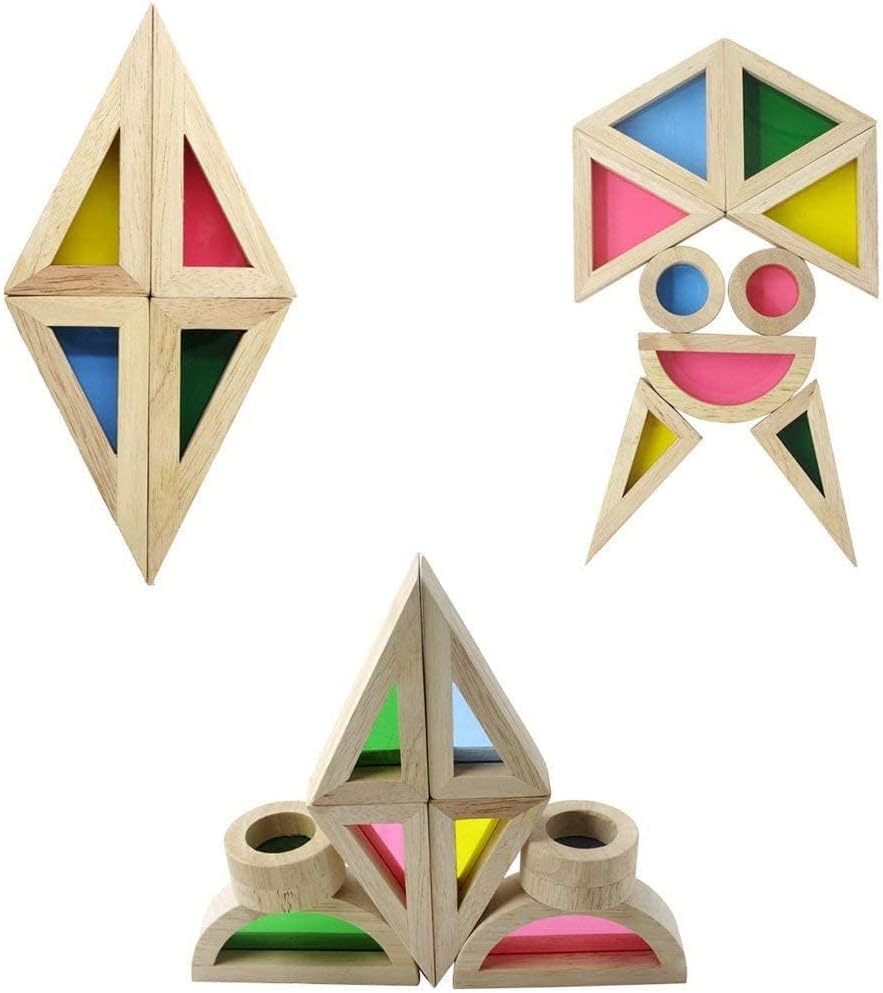 Agirlgle Rainbow Stacking Blocks Set 24 Pcs