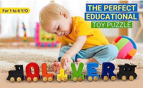 KIDZCO Name Puzzle Trains - Educational Toy for Kids 1-6 Years