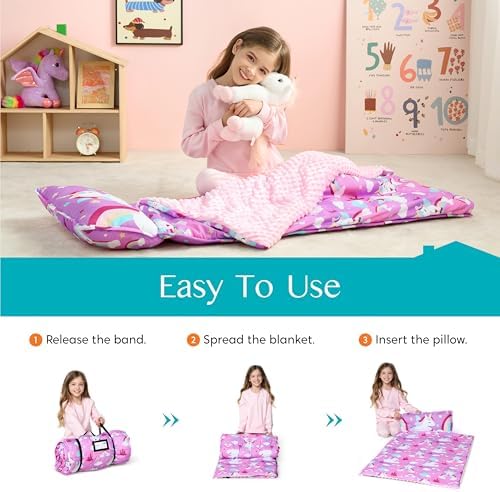 Joiedomi Toddler Nap Mat with Pillow and Blanket 1