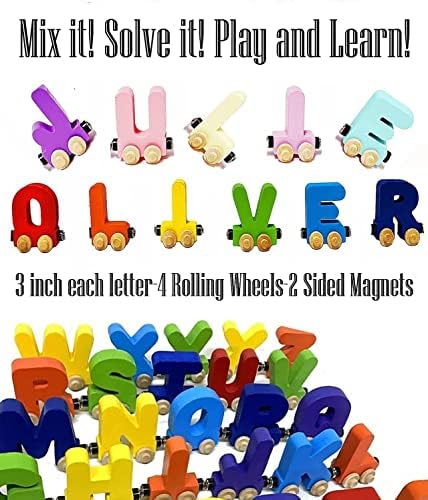 KIDZCO Name Puzzle Trains - Educational Toy for Kids 1-6 Years