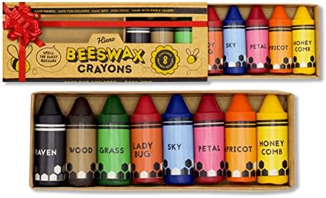 Hieno 100 Pure Beeswax Crayons - Natural Jumbo Sizes for Toddlers