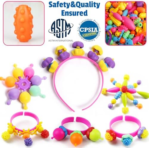 FUNZBO 520 Snap Pop Beads Jewelry Kit for Kids