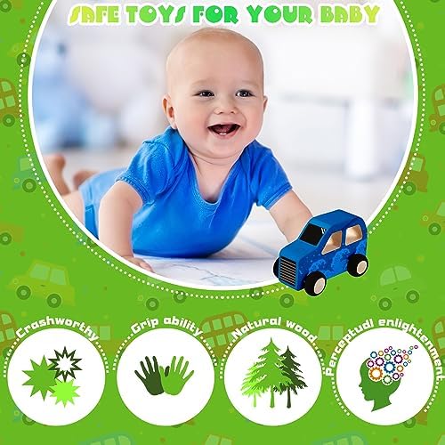 Chivao 24 Piece Wooden Car DIY Kit for Kids
