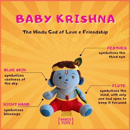 MODI TOYS - Baby Krishna Plush Toy and Book Set