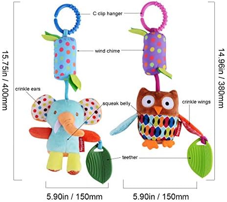 HAHA Baby Soft Crinkle Squeaky Sensory Toy for Newborns