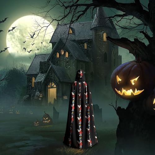 Little Girl Drawing Seriously Hooded Cloak Halloween Costume