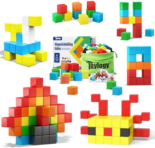 Toylogy 48PCS Magnetic Blocks for Toddlers