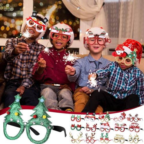 Kanayu 80 Pair Christmas Fun Glasses for Kids