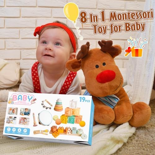 Wooden Musical Instruments Set for Toddlers 1-3 Years