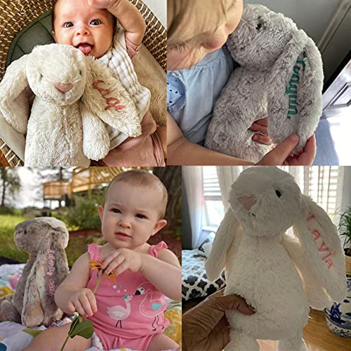 Personalized Embroidered Plush Bunny Toy with Childs Name