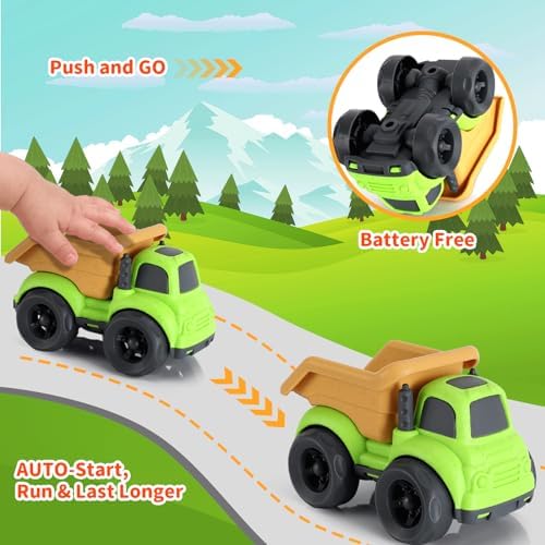 UOYLEYVN Toddler Trucks 1-3 Year Old Play Set
