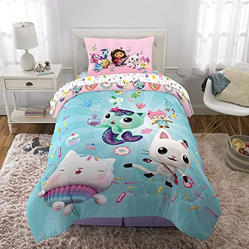 Franco DreamWorks Gabbys Dollhouse 4-Piece Twin Bedding Set