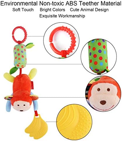 HAHA Baby Soft Crinkle Squeaky Sensory Toy for Newborns