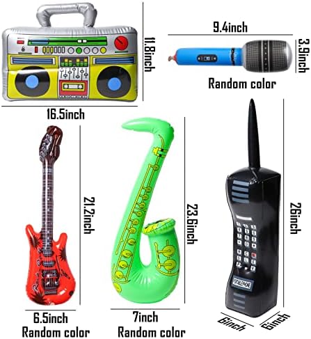 WATINC 5Pcs Inflatable Rock Party Decorations