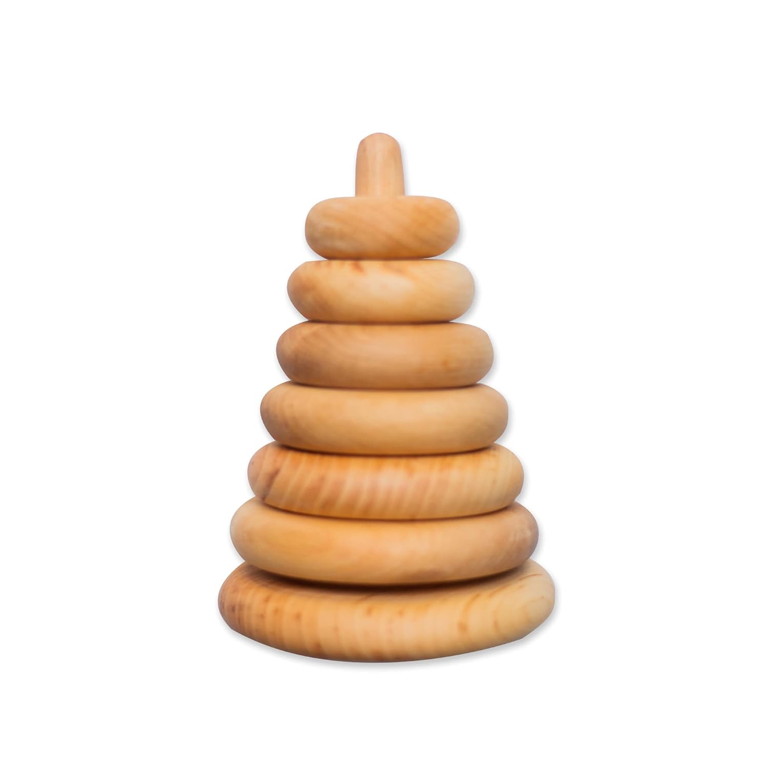 Busy Puzzle Wooden Stacking Toy Montessori Pyramid for Toddlers