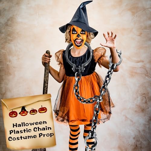 Plukeen 3 Pcs Jumbo Plastic Chain Costume Prop