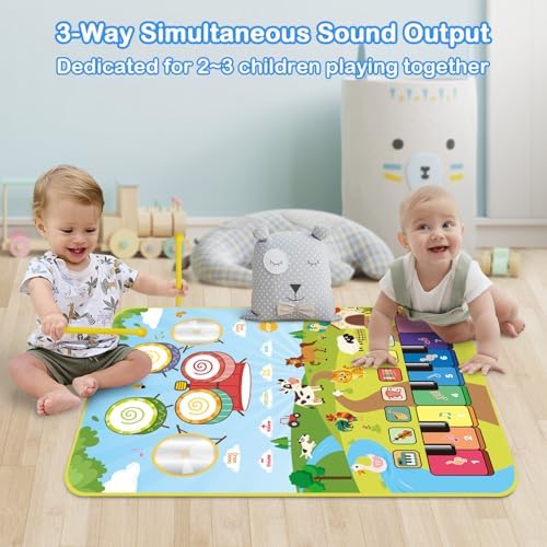 Foki 3-in-1 Musical Mat for Kids 1-5 Years 1