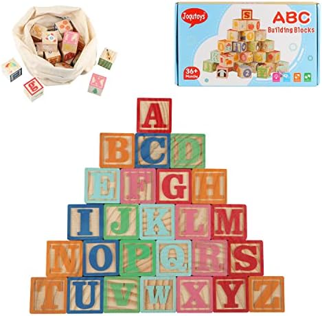Joqutoys ABC Stacking Blocks for Toddlers 26 PCS