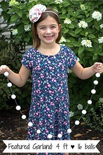 Fourth of July Garland with Felt Balls and Stars
