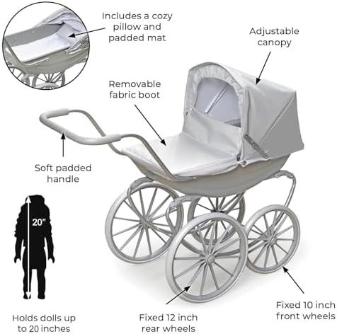 Badger Basket London Doll Stroller for 18 Inch Dolls