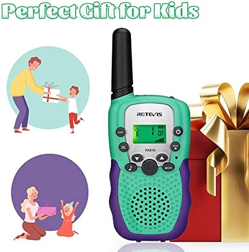 Retevis RA18 Walkie Talkie Set for Kids 6-12 Years Old Green