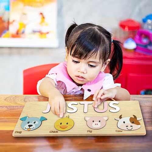 Customized Name Puzzle for Toddlers Wooden Busy Board