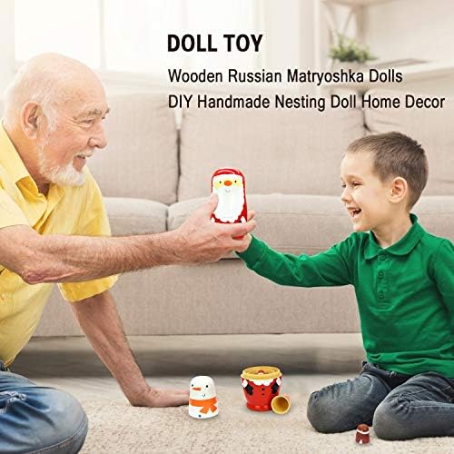 HYCLES Handmade Nesting Dolls Set 5pcs for Kids