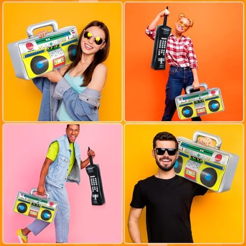 YOTHORN Retro Inflatable Boombox and Phone for Parties