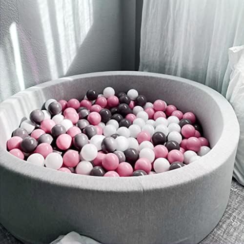 LA FEIER Foam Ball Pit with 200 Balls - Grey