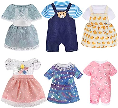 Digabi Girl Doll Clothes 8 PCS for 12 Inch Dolls