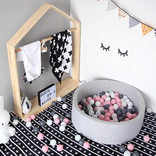 LA FEIER Foam Ball Pit with 200 Balls - Grey