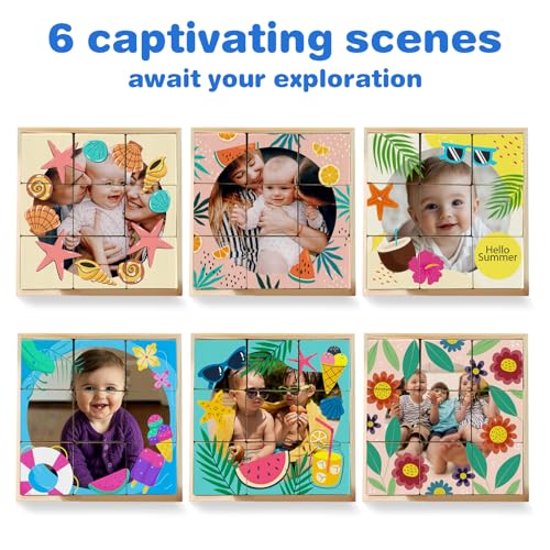 Personalized Wooden Cube Puzzles for Toddlers