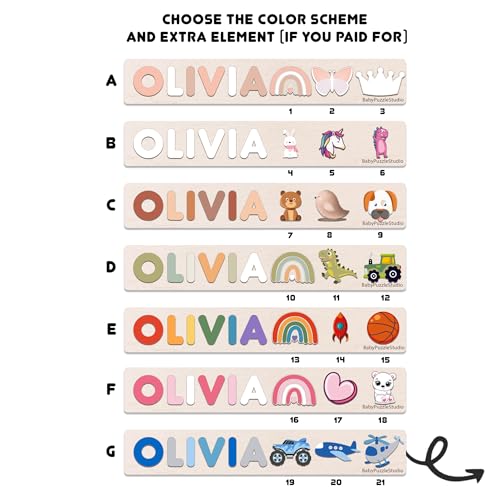 Custom Name Puzzle Wooden Nursery Sign Toddler Gift