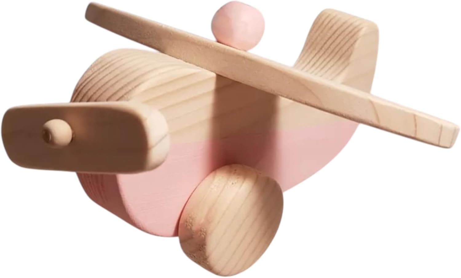 Wooden Airplane Toy for Toddlers Handmade and Natural