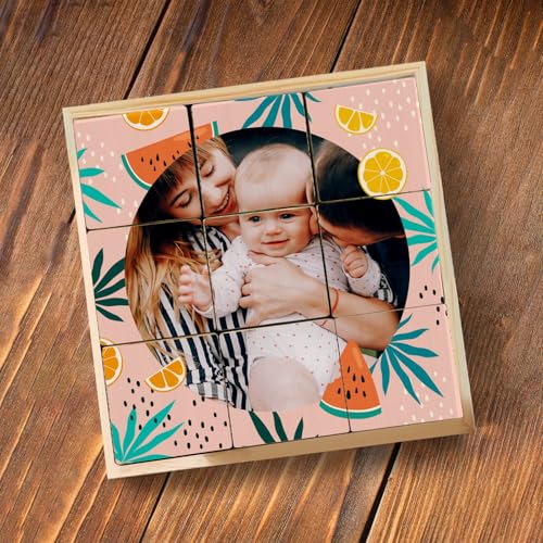 Personalized Wooden Cube Puzzles for Toddlers