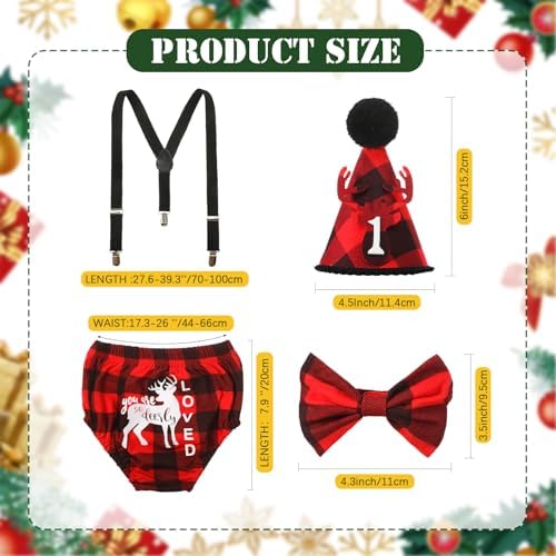 Geyoga Lumberjack First Birthday Costume Set 1