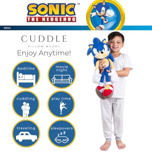 Franco Sonic The Hedgehog Plush Cuddle Pillow Buddy 1