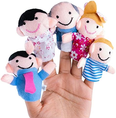 Super Z Outlet Family Finger Puppets 6 Piece Set