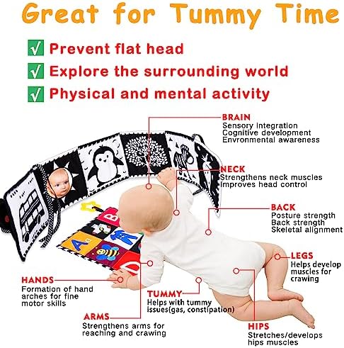 Thremhoo 4PCS High Contrast Baby Toys 0-6 Months
